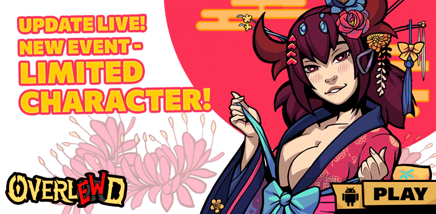 Overlewd RPG game promotional banner